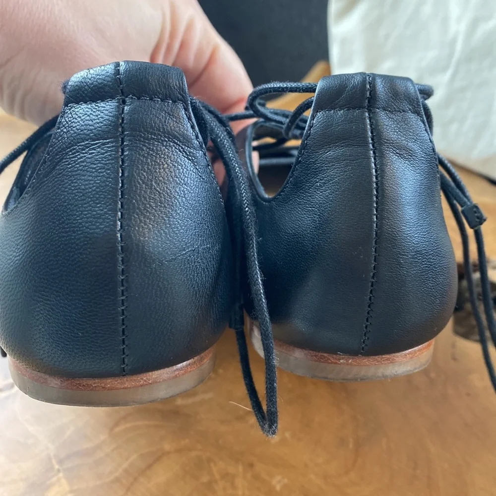 Loeffler Randall Black Lace-Up Flats - Picture 5 of 8